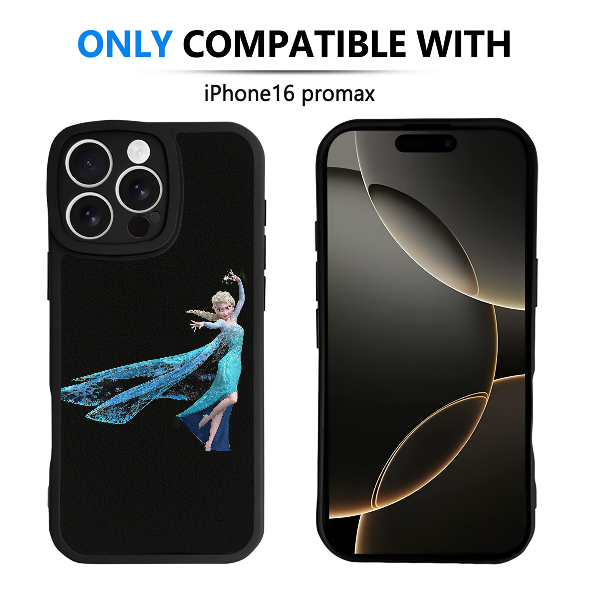（画像用） アナと雪の女王 アンナ エルサ Frozen Anna Elsa 【iPhone 16シリーズ対応】シリコンスマホケース（レザー調） 材質：シリコン